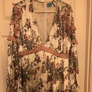 Stunning KAS NEW YORK Multicolored Velvet Dress